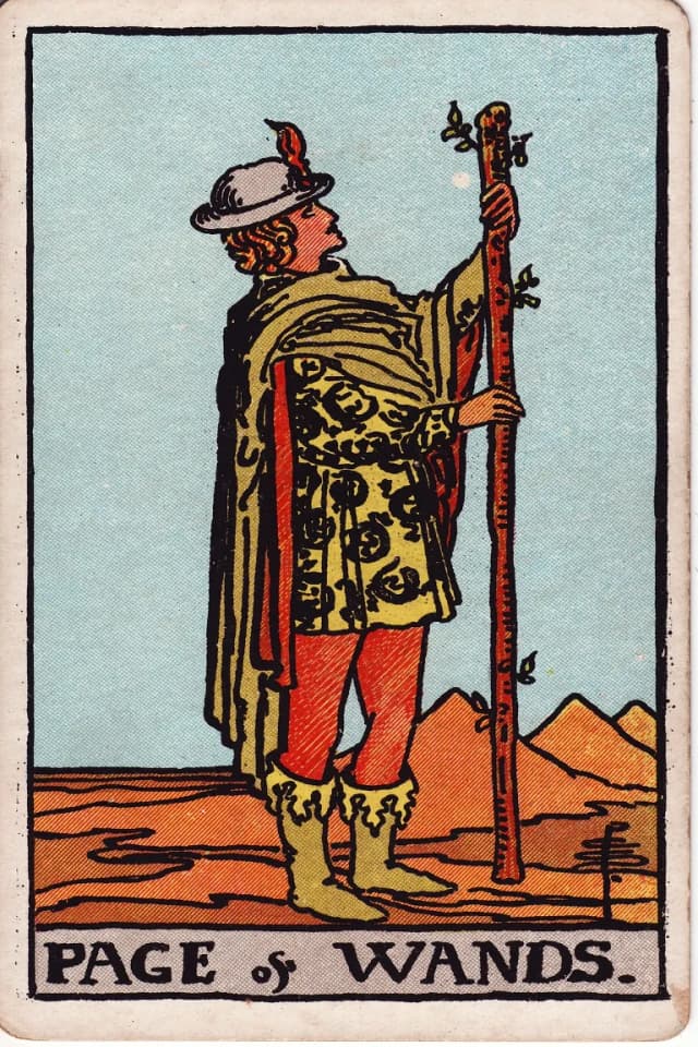 Карта Таро Паж Жезлов